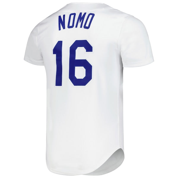 Hideo Nomo Los Angeles Dodgers Cooperstown Collection Authentic Jersey - White - Image 3
