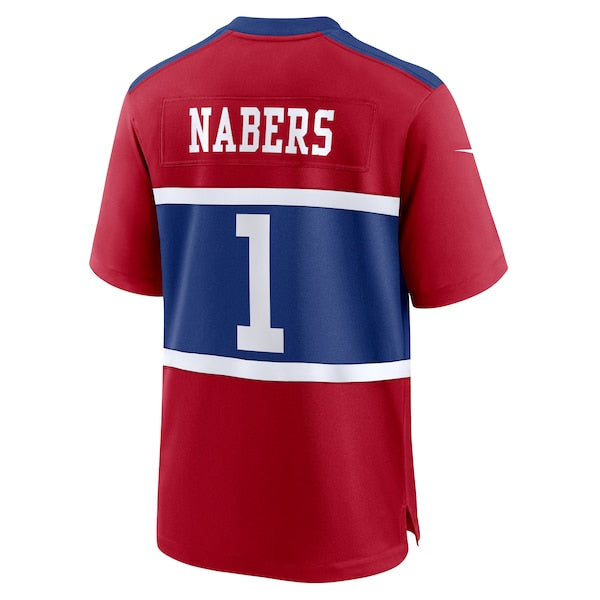 Malik Nabers New York Giants Nike Alternate Game Jersey - Century Red - Image 4