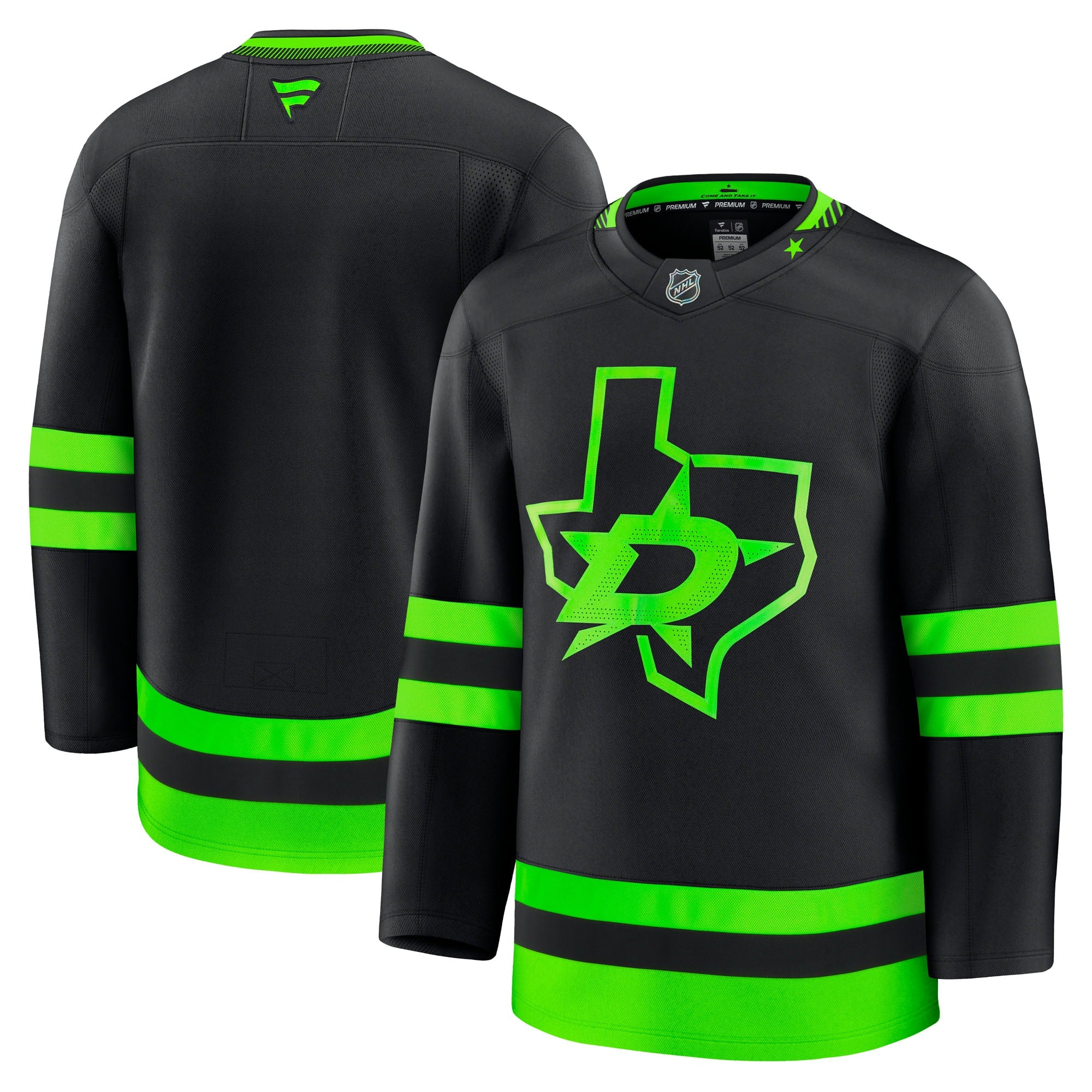 Dallas Stars Away Premium Jersey - White/Black/Kelly Green - Image 8