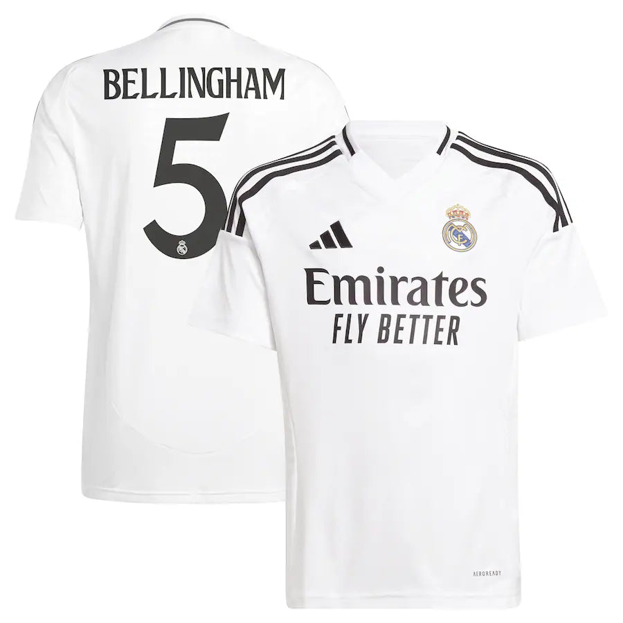 Jude Bellingham Los Merengues Youth adidas 2023/24 Away Replica Player Jersey - Navy/White - Image 3