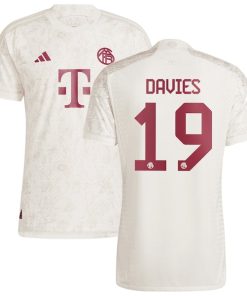 Alphonso Davies Bayern Munich adidas 2023/24 Third Authentic Jersey - White