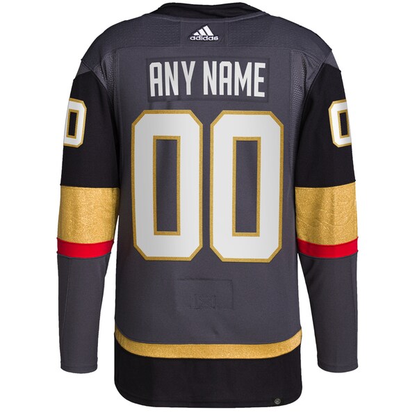 Vegas Golden Knights adidas Alternate Primegreen Authentic Custom Jersey - Gray - Image 3