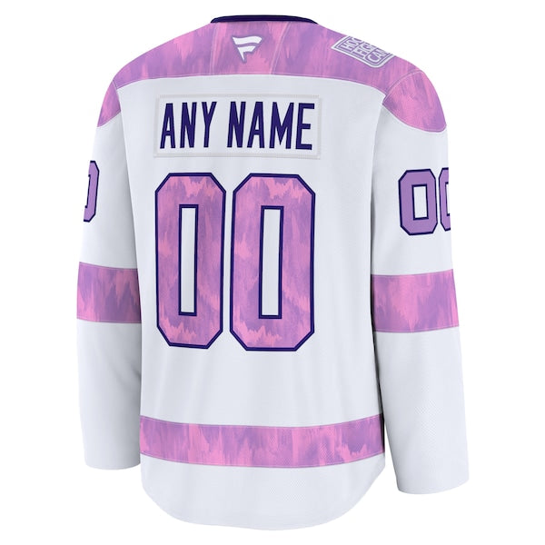 Colorado Avalanche 2024 Hockey Fights Cancer Custom Practice Jersey - White - Image 3