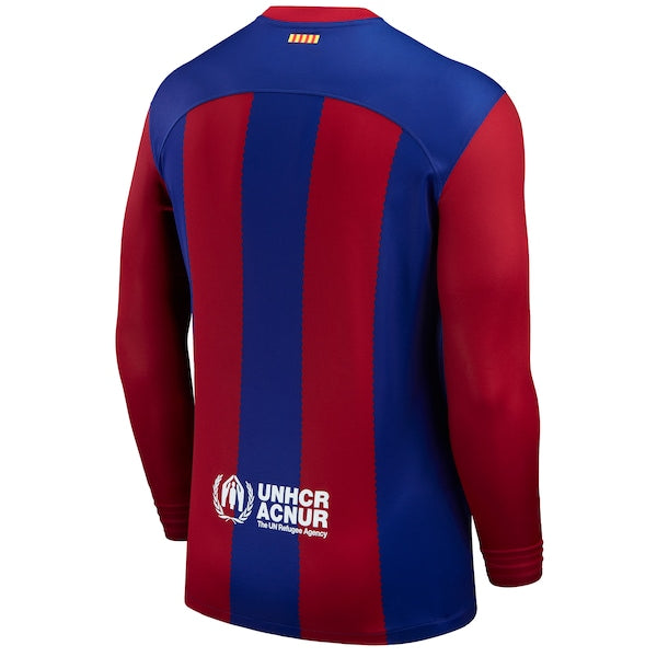 Barcelona Nike 2023/24 Home Stadium Replica Long Sleeve Jersey - Royal - Image 3