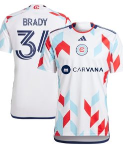 Chris Brady Chicago Fire adidas 2024 A Kit For All Replica Player Jersey?¨C White