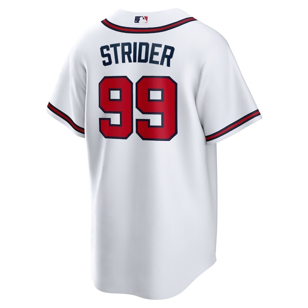 Spencer Strider Atlanta Braves Nike Youth Home Replica Jersey - White - Image 3