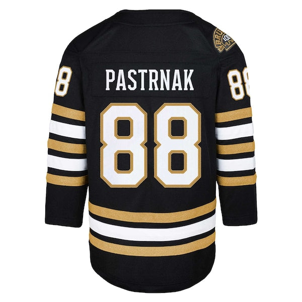 David Pastrnak Boston Bruins Youth Home Premier Player Jersey - Black - Image 3