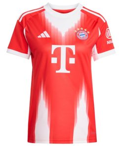 Alternative view of Bayern Munich adidas Women's 2025/26 Home Replica Jersey - Red