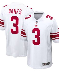 Alternative view of Deonte Banks New York Giants Nike  Game Jersey -  White/Royal