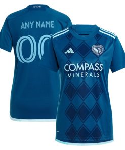 Sporting Kansas City adidas Women's 2024 Diamonds Our Forever Replica Custom Jersey?¨C Navy