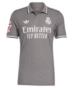 Alternative view of Los Merengues adidas Originals 2024/25 Third Authentic Custom Jersey - Charcoal