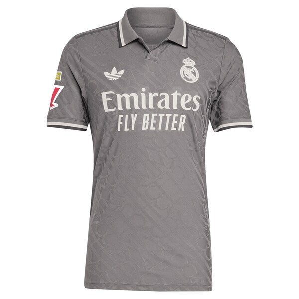 Los Merengues adidas Originals 2024/25 Third Authentic Custom Jersey - Charcoal - Image 2