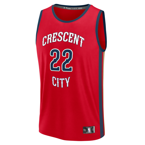 Derik Queen New Orleans Pelicans Fast Break Replica Player Jersey - Statement Edition - Red - Image 2