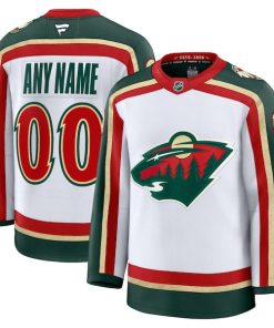 Alternative view of Minnesota Wild  25th Anniversary Premium Custom Jersey - White/Green