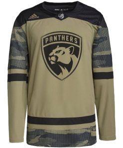 Alternative view of Florida Panthers adidas Military Appreciation Team Authentic Custom Practice Jersey - Camo