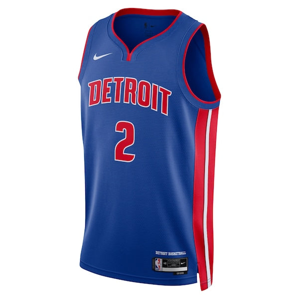 Cade Cunningham Detroit Pistons Nike Unisex Swingman Jersey - Icon Edition - Blue/White - Image 3