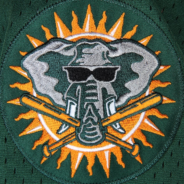 Rickey Henderson Oakland Athletics 1998 Cooperstown Mesh Batting Practice Jersey - Green - Image 5