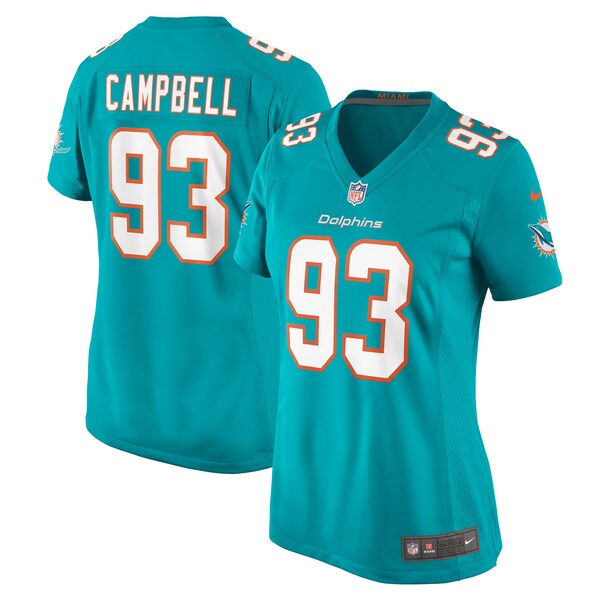 Calais Campbell Miami Dolphins Nike Women's Game Jersey - Aqua