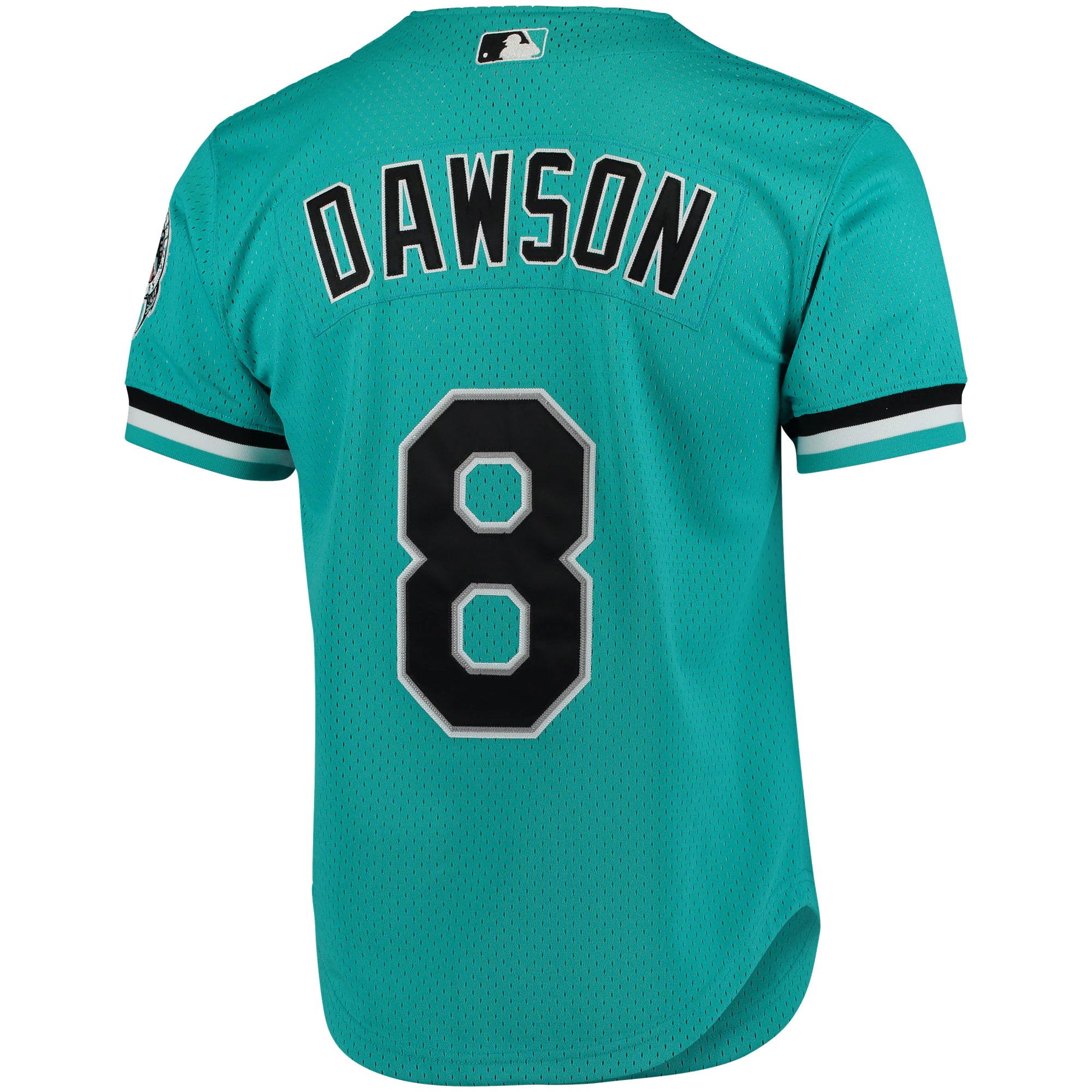 Andre Dawson Florida Marlins Fashion Cooperstown Collection Mesh Batting Practice Jersey - Teal - Image 3