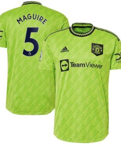 Harry Maguire Manchester United adidas 2022/23 Third Authentic Player Jersey - Neon Green