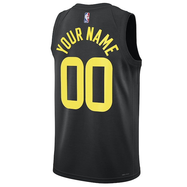 Utah Jazz Jordan Brand Unisex 2022/23 Swingman Custom Jersey - Statement Edition - Black - Image 3