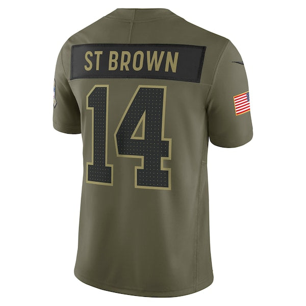 Amon-Ra St. Brown Detroit Lions Nike 2025 Salute to Service Limited Jersey - Olive - Image 3