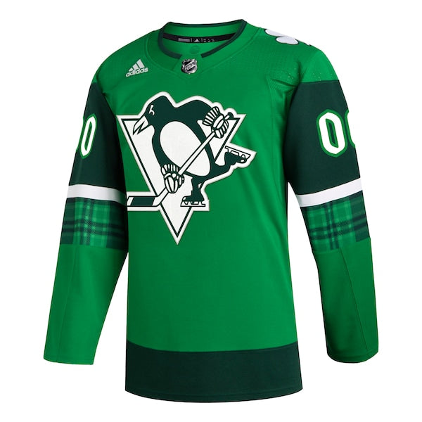 Pittsburgh Penguins adidas St. Patrick's Day Authentic Custom Jersey - Kelly Green - Image 2