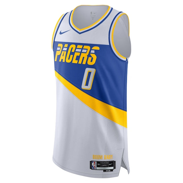 Tyrese Haliburton Indiana Pacers Nike Unisex 2025/26 Authentic Jersey - City Edition - White - Image 3