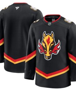 Alternative view of Calgary Flames  Alternate Premium Jersey - Black/Red/White