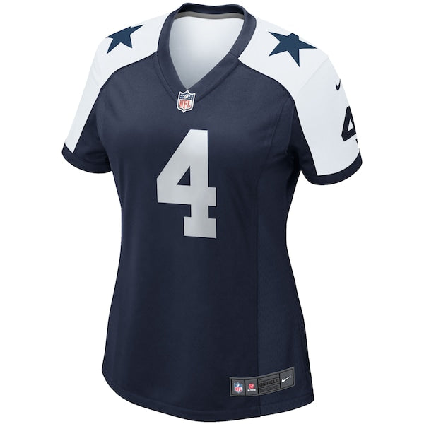 Dak Prescott Dallas Cowboys Nike Women's Alternate Game Team Jersey - Navy/White - Image 4