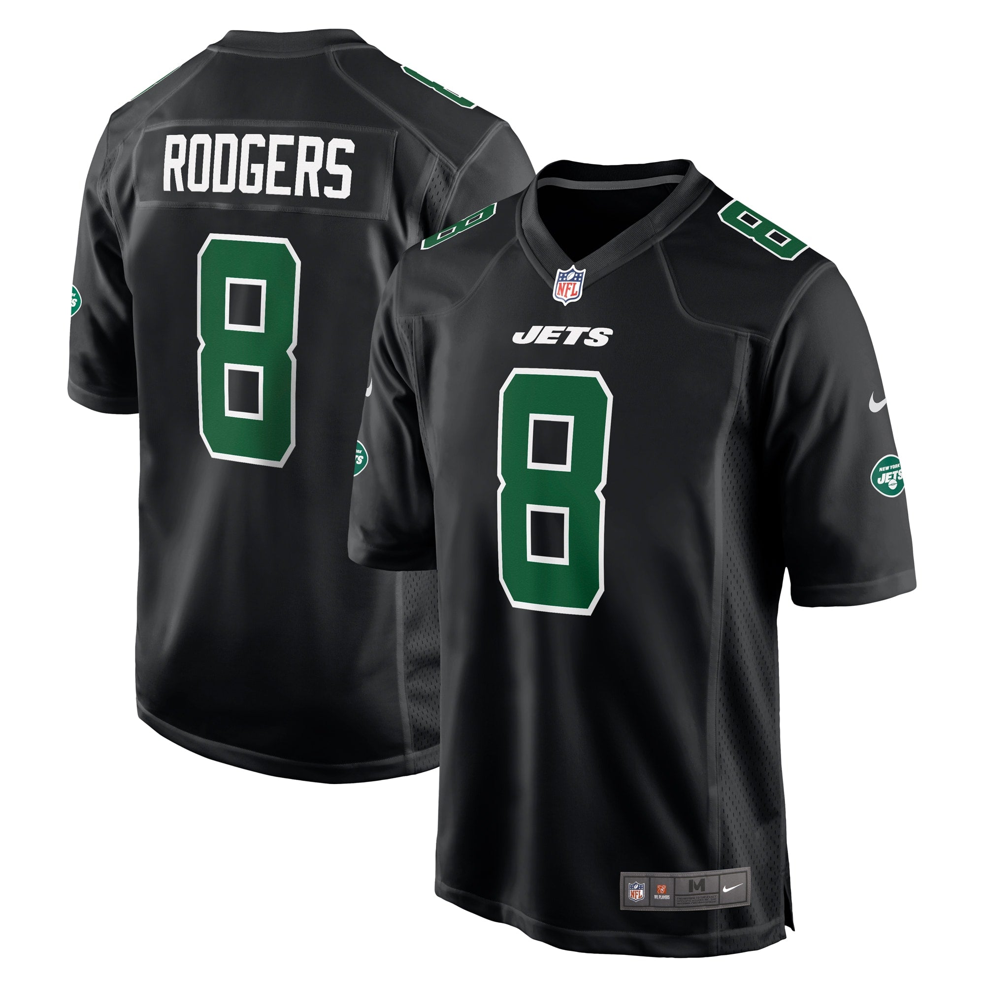 Aaron Rodgers New York Jets Nike Game Jersey - Gotham Green/Black/White - Image 7