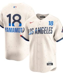 Yoshinobu Yamamoto Los Angeles Dodgers Nike 2024 World Series Champions City Connect Limited Player Jersey - Cream