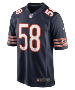 Alternative view of Darnell Wright Chicago Bears Nike 2023 NFL Draft First Round Pick Game Jersey - Navy
