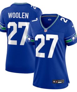 Tariq Woolen Seattle Seahawks Nike Women's Throwback Player Game Jersey - Royal