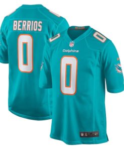 Braxton Berrios Miami Dolphins Nike Game Jersey - Aqua