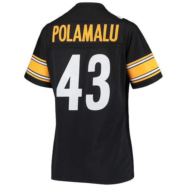 Troy Polamalu Pittsburgh Steelers Women's Legacy Replica Team Jersey - Black - Image 3