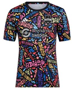 Alternative view of Seattle Sounders FC adidas 2024 Hispanic Heritage Pre-Match Top - Black