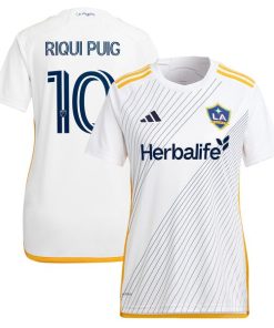 Riqui Puig LA Galaxy adidas Women's 2024 Angeleno Kit Replica Player Jersey - White/Green