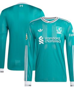 Liverpool adidas 2025/26 Third Authentic Long Sleeve Jersey - Green