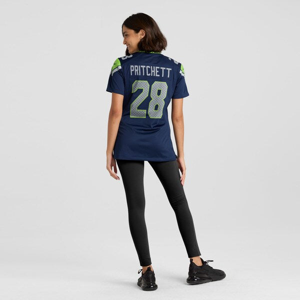 Nehemiah Pritchett Seattle Seahawks Nike Women's Team Game Jersey - College Navy - Image 8