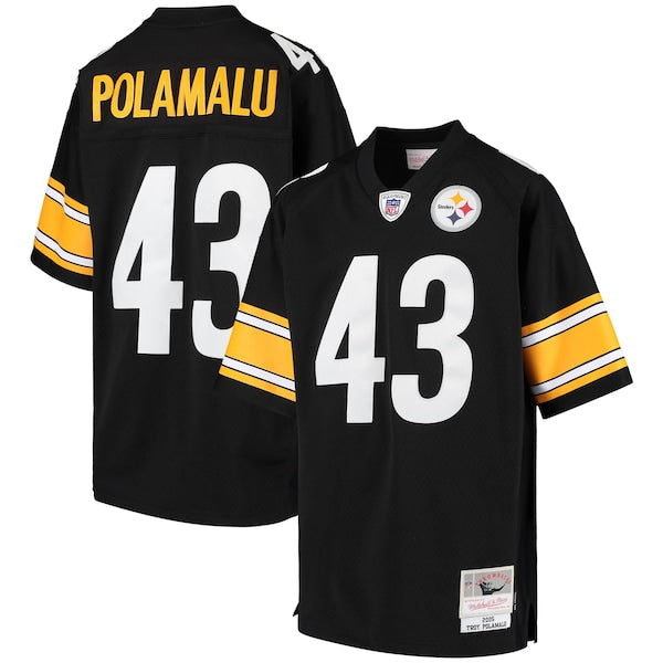 Troy Polamalu Pittsburgh Steelers Youth 2005 Gridiron Classics Retired Player Legacy Jersey - Black/White - Image 2