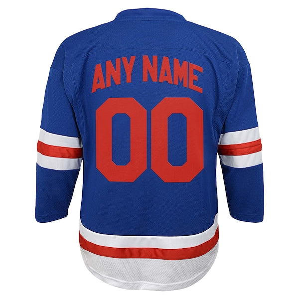 New York Rangers Youth Replica Custom Jersey - Blue - Image 3