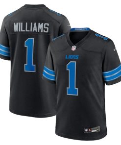 Jameson Williams Detroit Lions Nike 2nd Alternate Game Player Jersey - Black/Blue