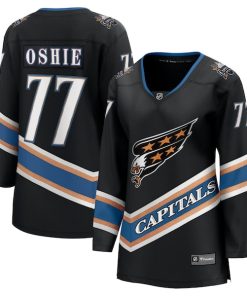 TJ Oshie Washington Capitals  Women's Alternate 50th Anniversary Premier Breakaway Player Jersey - Black/Navy