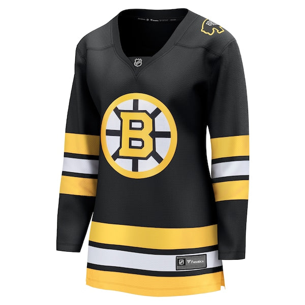 Boston Bruins Women's Anniversary Home Breakaway Jersey - Black - Image 2
