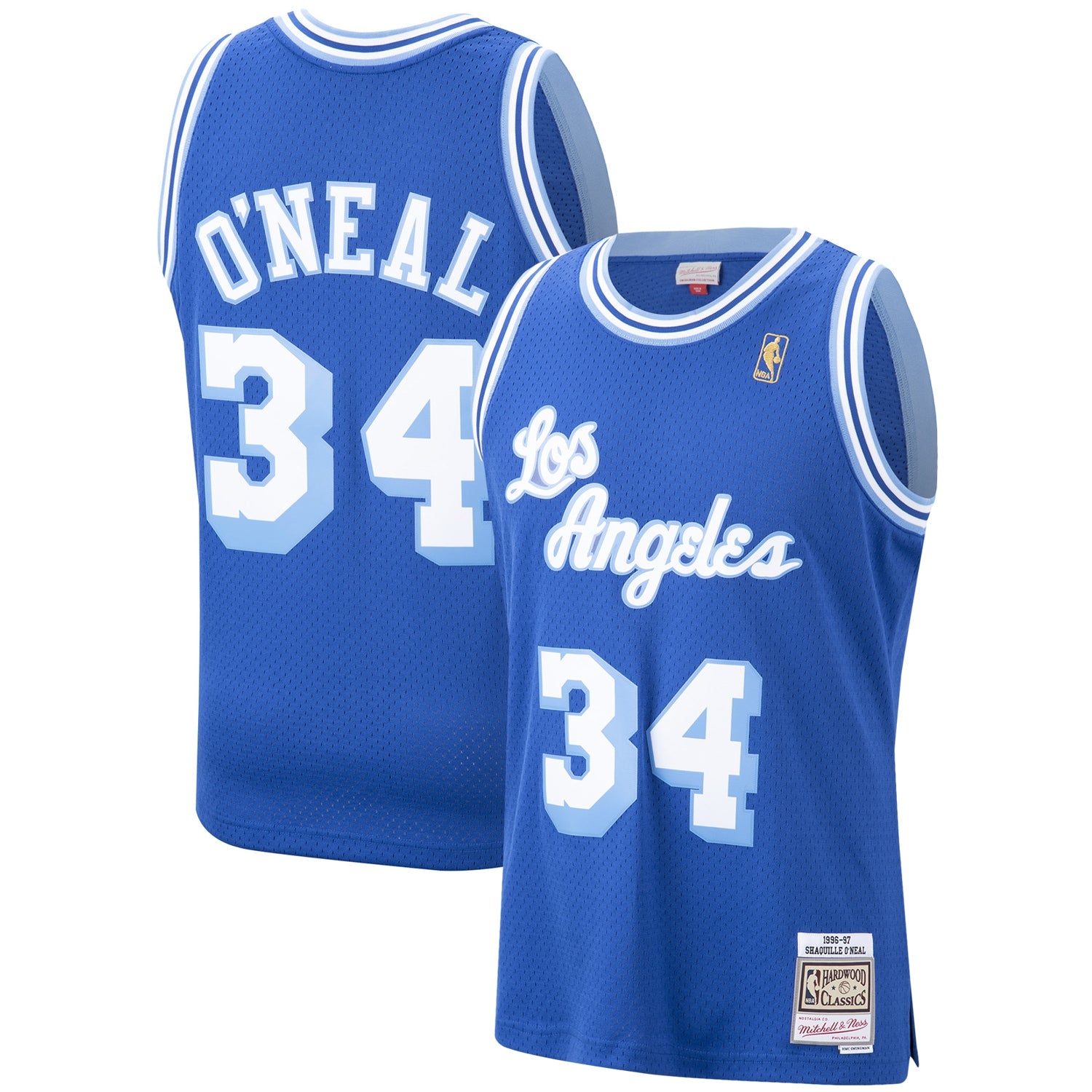 Shaquille O'Neal Los Angeles Lakers Hardwood Classics Swingman Jersey - Purple/Royal/Gold - Image 7