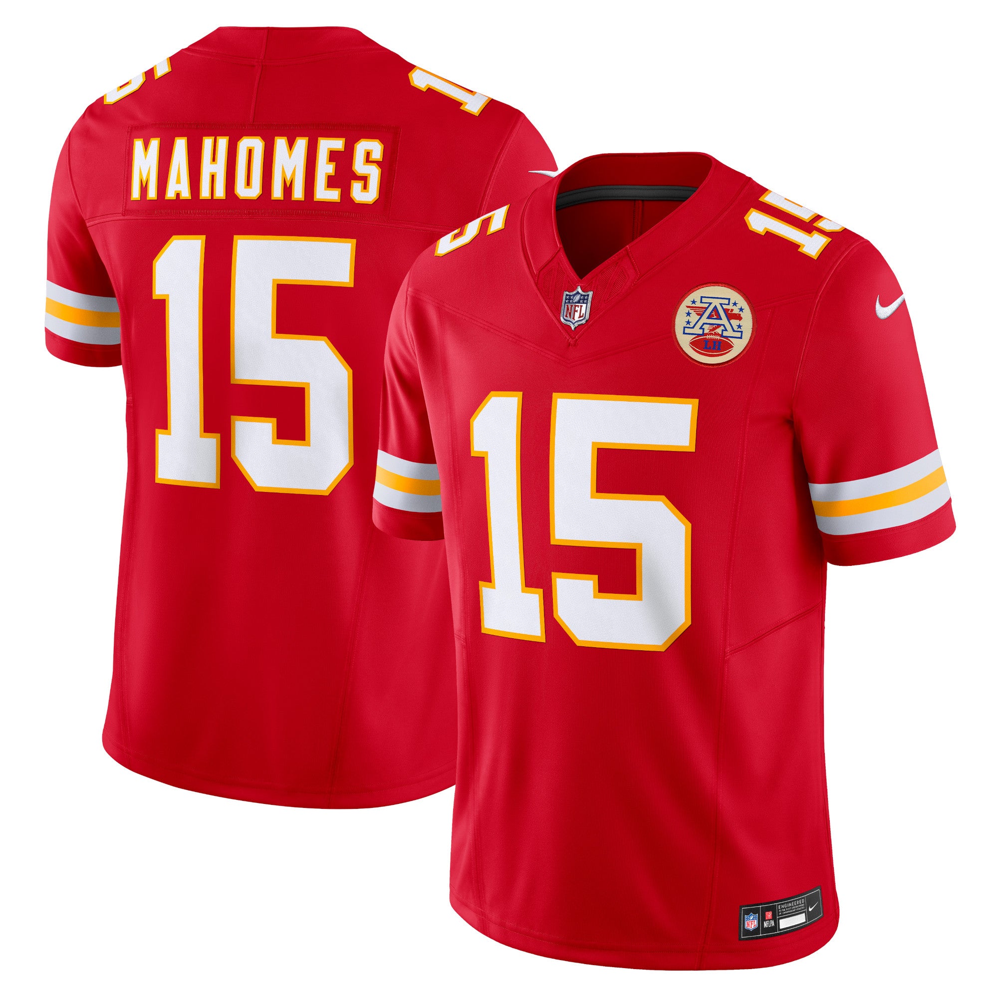 Patrick Mahomes Kansas City Chiefs Nike Vapor F.U.S.E. Limited Jersey - White/Red - Image 6
