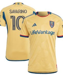 Jefferson Savarino Real Salt Lake adidas 2024 The Beehive State Kit Authentic Player Jersey - Gold