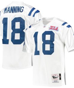 Peyton Manning Indianapolis Colts 2006  Authentic Throwback Retired Player Jersey - White/Royal