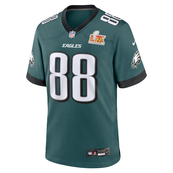 Dallas Goedert Philadelphia Eagles Nike Super Bowl LIX Game Player Jersey - Midnight Green - Image 2